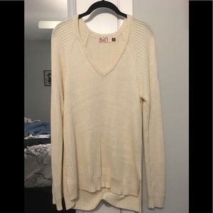 White V Neck Sweater